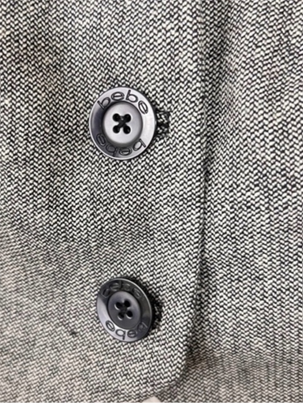 bebe Gray Tweed Vest with Black Side Panels - Picture 3 of 3